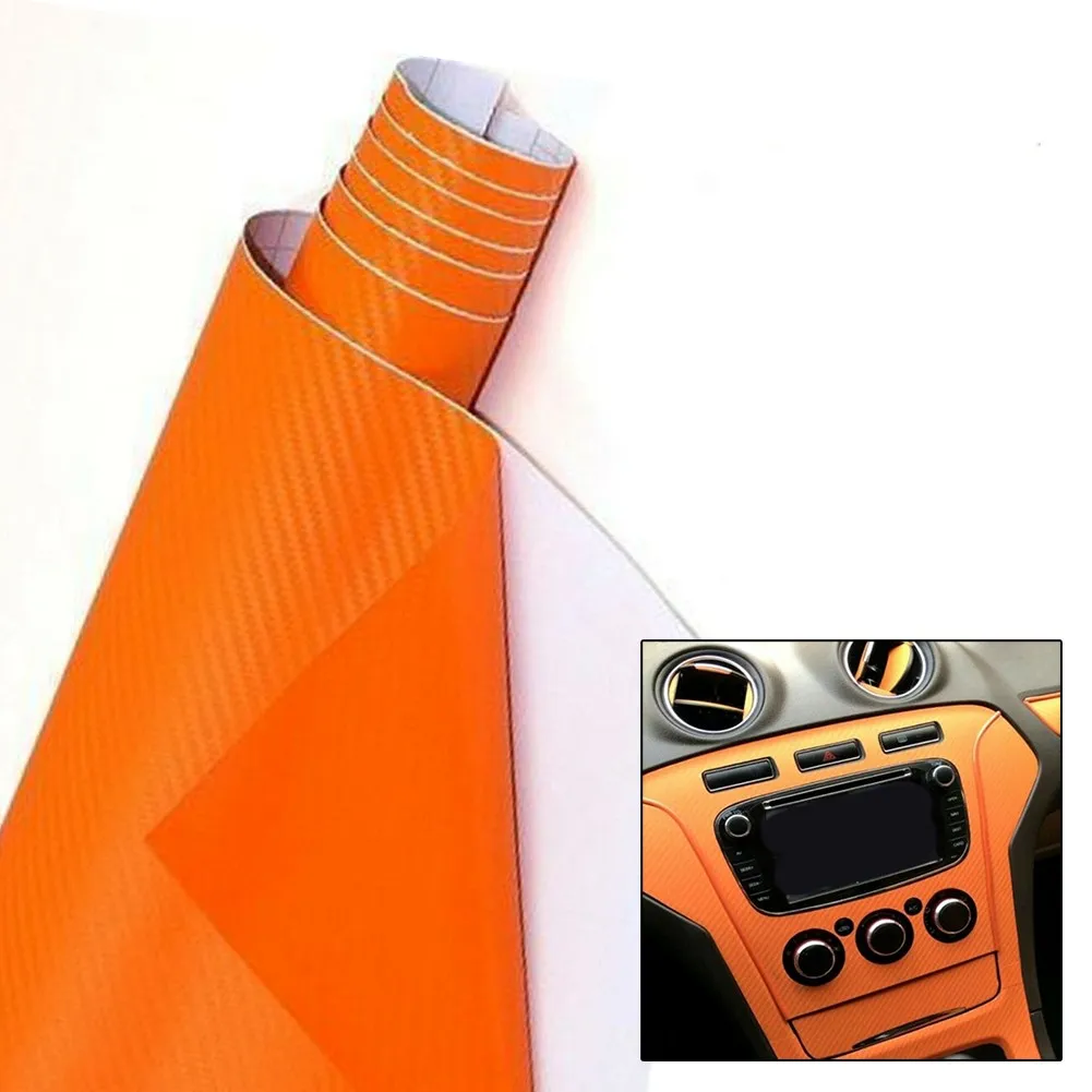 

High Quality 100% New Durable Car Sticker 50x12Inch Accessories Carbon Fiber Interior Panel Vinyl Wrap Sticker