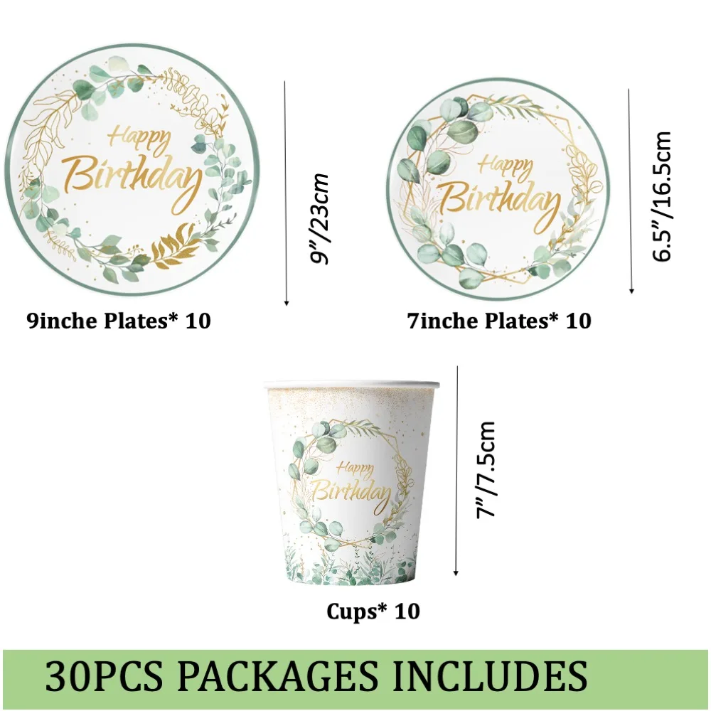 

Одноразовые тарелки для чашек, 10 человек, 30 шт.