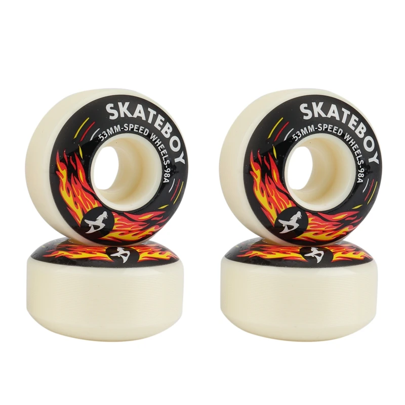 

SKATEBOY Skateboard Wheel Four-Wheel Double-Warping Fancy Action Game 52X32 High Rebound 98A Competitive Wheel