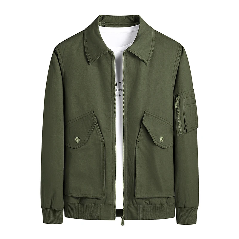 

Men Casual Jackets Solid Mens Fashion Slim Fit Bomber Jacket Overcoat Spring Autumn New Baseball Jackets Men's Jacket M-4XL Top