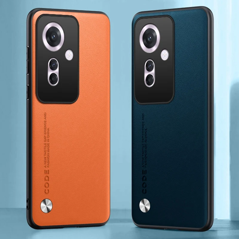 Роскошный чехол из искусственной кожи для OPPO Reno 11F Reno11F 5G, задняя крышка, силиконовый чехол из ТПУ с полной защитой для OPPO Reno 11A Reno11A (art.: 3920d290a32df) - 3920d290a32df