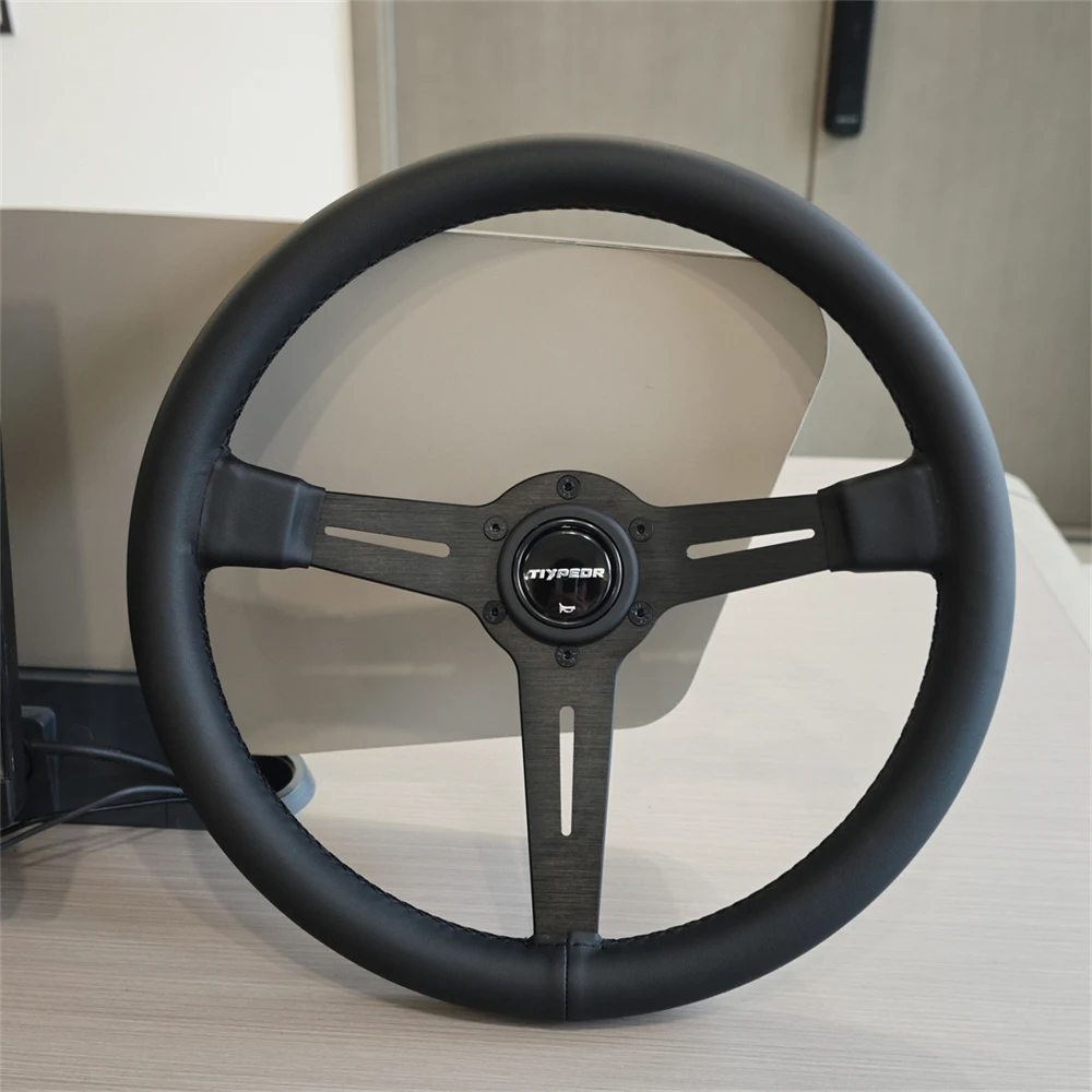 Универсальный руль Tiypeor 350 мм черный спортивный модифицированный