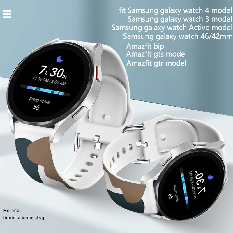 

Ремешок силиконовый для Samsung Galaxy watch 4 classic 46 мм/42 мм/3/45 мм/Active 2/Huawei watch GT GT2 Pro Amazfit Bip, 22 мм 20 мм