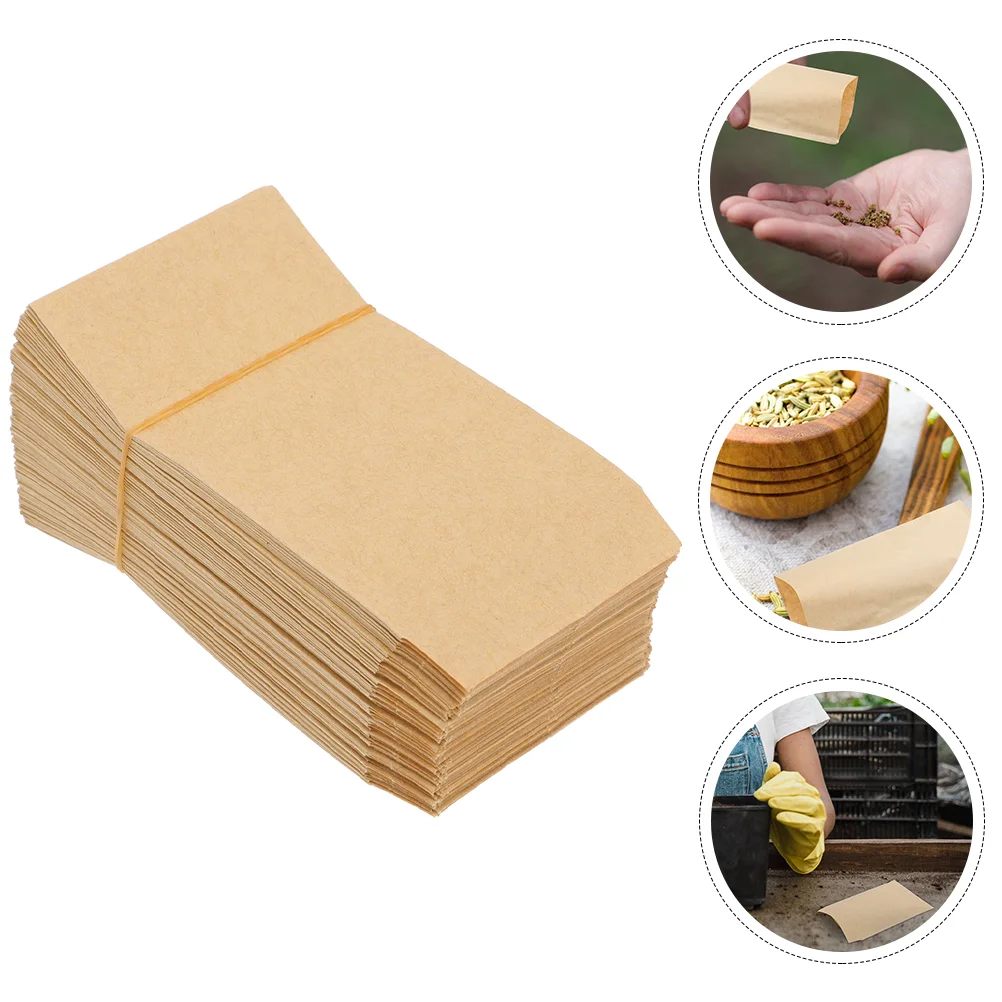 

100Pcs Kraft Paper Corn Bags Corn Farm Pollen Bag Sacks Pouches Wheat Packing Bags
