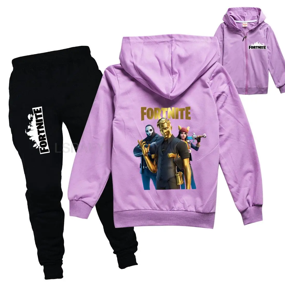 2 шт. детские спортивные штаны и толстовки с принтом FORTNITE | Багаж сумки