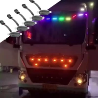 1 set amber ice blue led truck scania front grille lights daf grille lamp for volvo grille lamp man drl truck grille lights