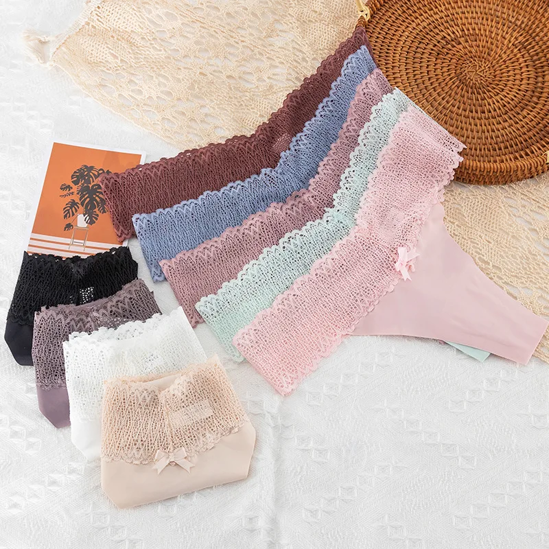 

Кружевные женские сексуальные стринги из вискозы, однотонные бикини, стринги, соблазнительное женское нижнее белье, сексуальное нижнее бел...