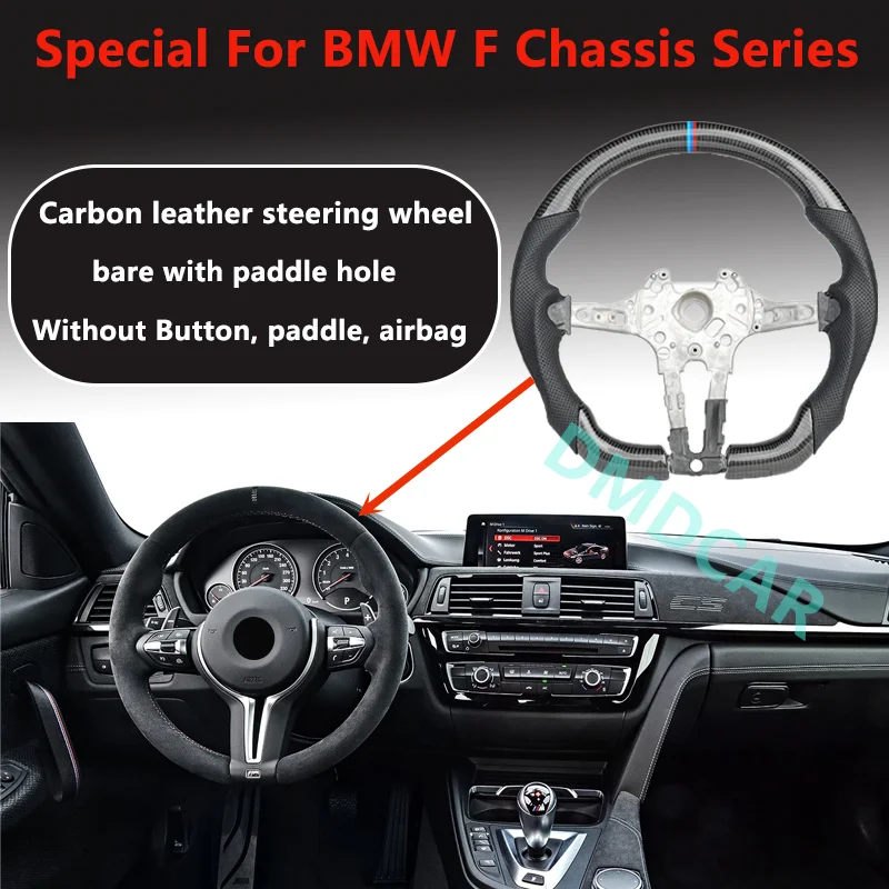 

Customized Real Carbon Fiber + Leather Steering Wheel for BMW F10 F11 F18 F07 F06 F12 F13 F01 F02 F03 F04 5 6 7 Series