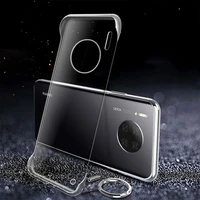 ultra thin frameless clear phone case for huawei p30 p40 p20 mate 20 30 pro cover for honor 20 pro transparent slim case