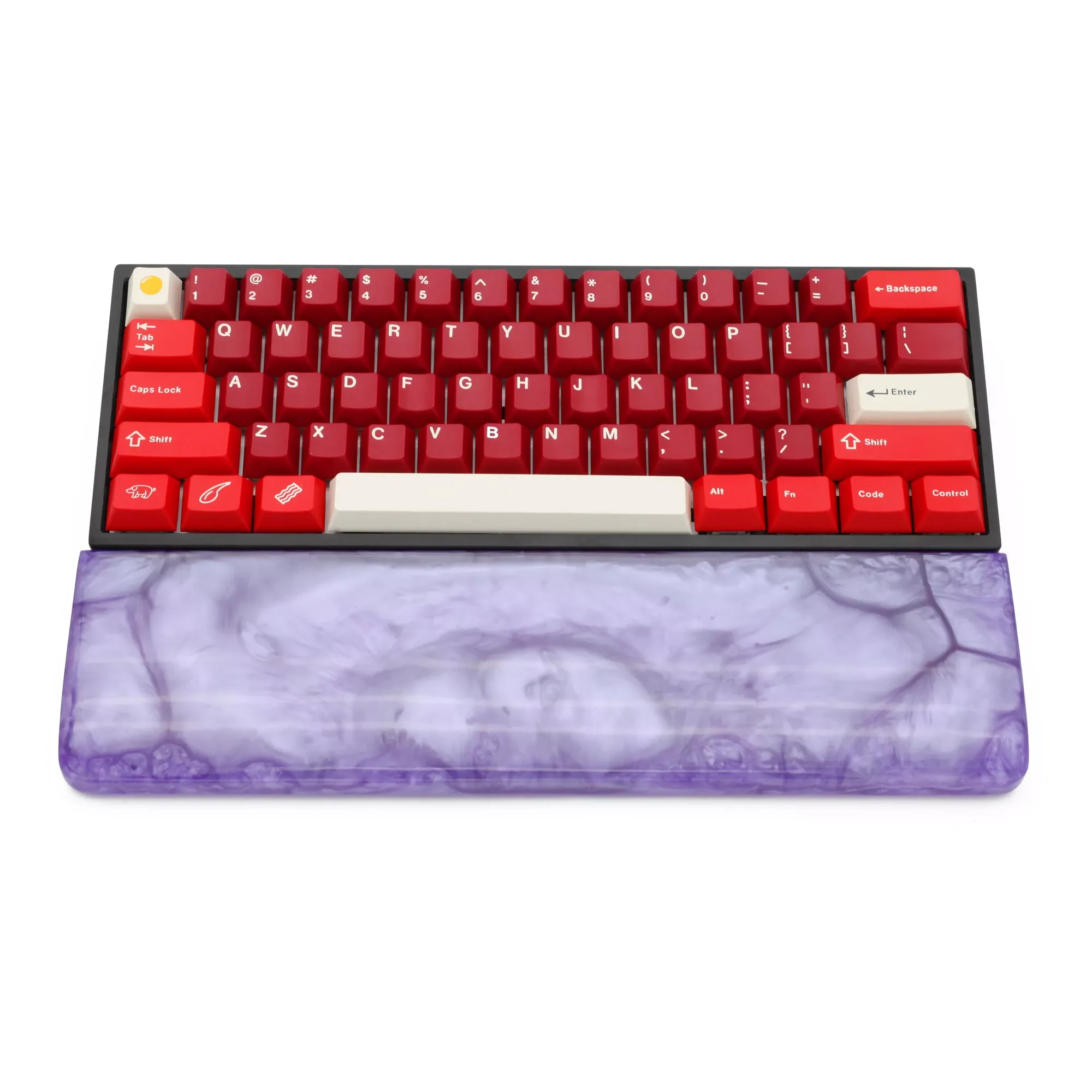 

NEW2023 LOOP Resin Wrist Rest Handmade Wrist with Rubber feet for mechanical keyboards gh60 xd60 xd64 60% Poker 87