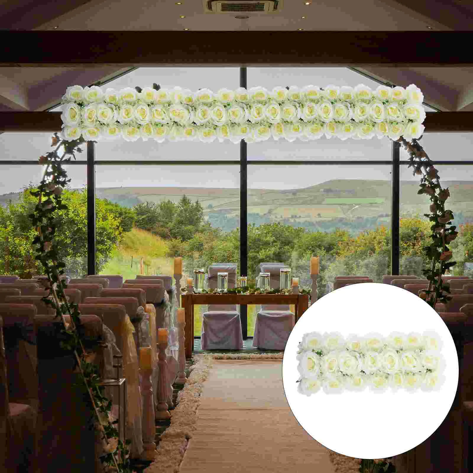 

Wedding Table Centerpieces Hanging Decor Home Accents Flower Wall Dining Room Artificial Backdrop Panels Party Rose Floral