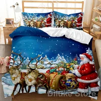 christmas bedding set snowflakes duvet cover set cute gingerbread women cherry stars pattern design merry christmas bedding set