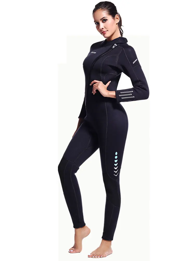 Women Men Wetsuit 2mm 3mm, Neoprene Wet Suits Front Zip in Cold Water Full Body Dive Suit for Diving Snorkeling Surfing Swimming