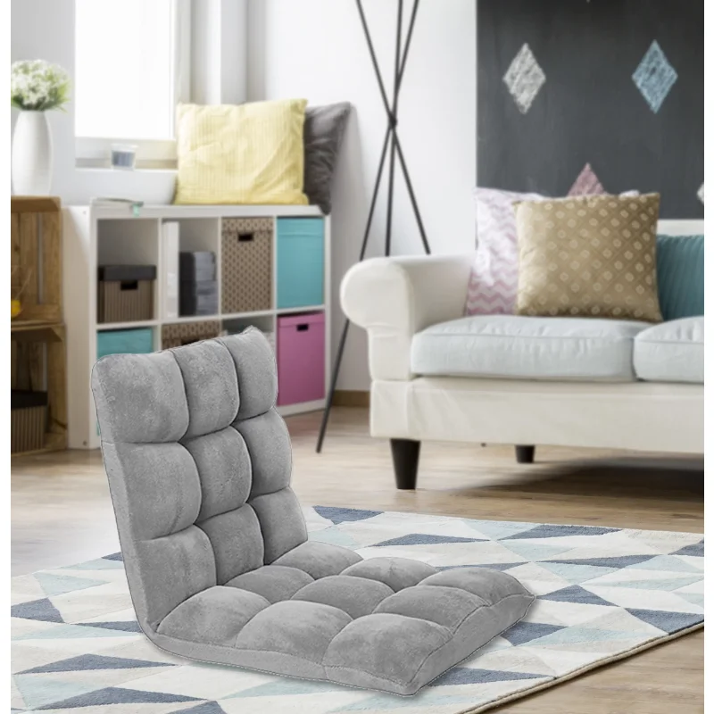 

Chic Home Esme Microplush Armless Quilted Recliner Chair, Grey