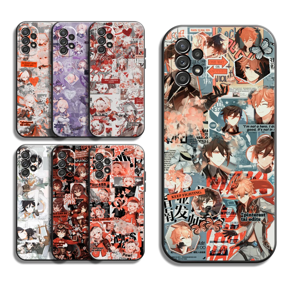 

Genshin Impact Anime Funda Phone Cases For Samsung A31 A32 4G A32 5G A42 5G A20 A21 A22 4G 5G Coque Back Cover Carcasa