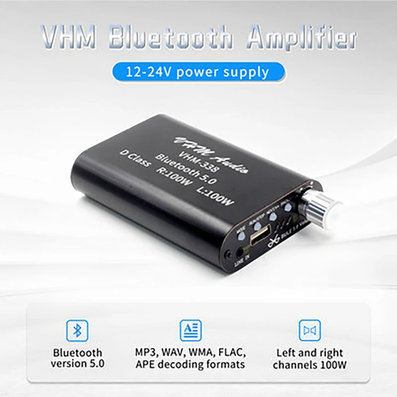 VHM338 усилитель мощности TPA3116 100Wx2 Bluetooth 5 0 HIFI класс 2 стерео цифровой |