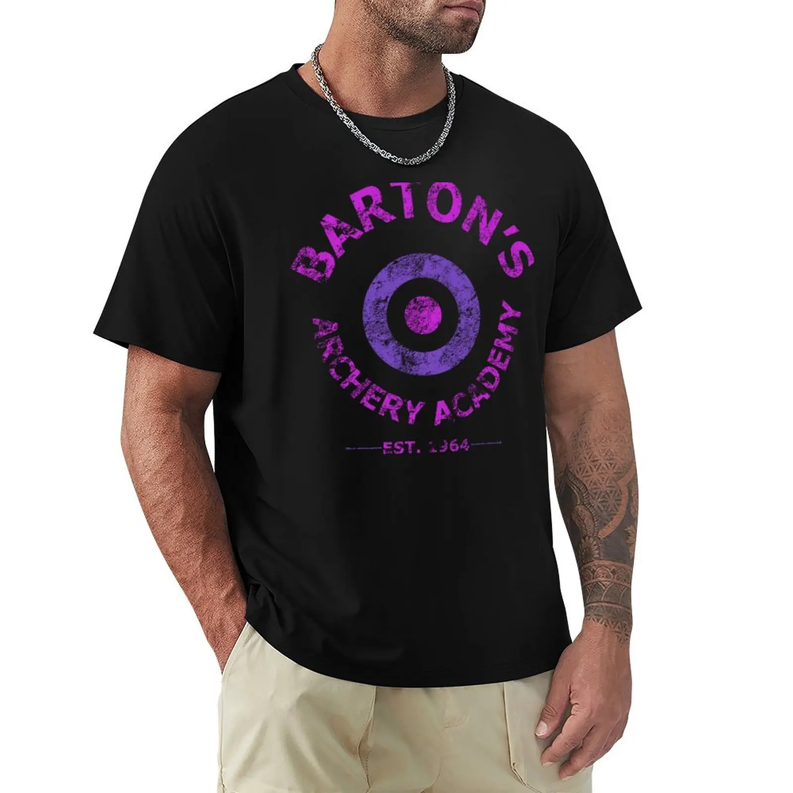 Фото Футболка Barton's Archery Academy, летняя модная повседневная футболка №1