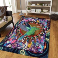 colorful hummingbird rug 3d all over printed carpet mat for living room doormat flannel print bedroom non slip floor rug 01