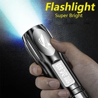 mini flashlight high power led torch usb rechargeable fixed focus flash lamp portable camping waterproof far range flashlight