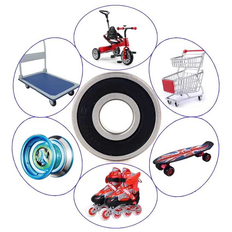 20 шт. высокоскоростные шарикоподшипники 608RS для скейтборда 3D-принтера моторов |