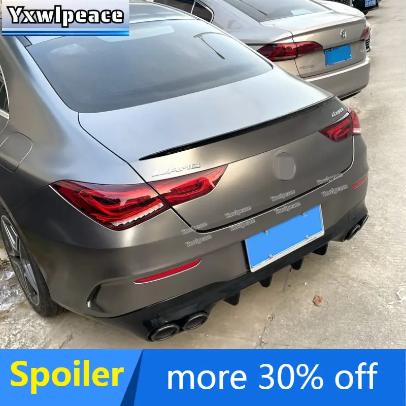 

For Mercedes-Benz CLA-class C118 2020 2021 2022 Spoiler CLA180 200 220 250 260 Rear Trunk Lip Spoiler Wing Body Kit Accessories