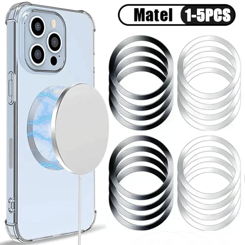 1/3/5 шт. кольцо-наклейка для беспроводной зарядки Magsafe IPhone 14 13 Pro Max металлическая