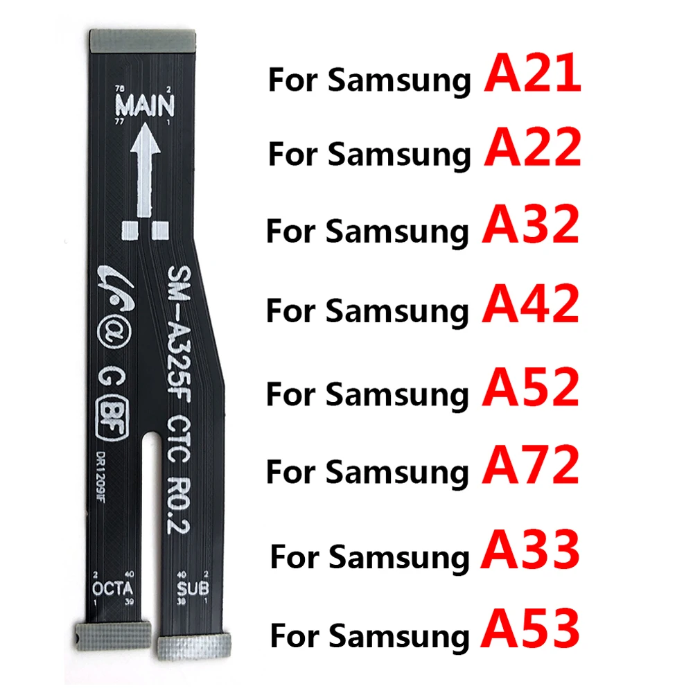 

Main Motherboard Flex Cable For Samsung A32 A325 A42 A425 A52 A525 A22 A72 A21 A33 A53 4G 5G Mainboard Flex Replacement parts