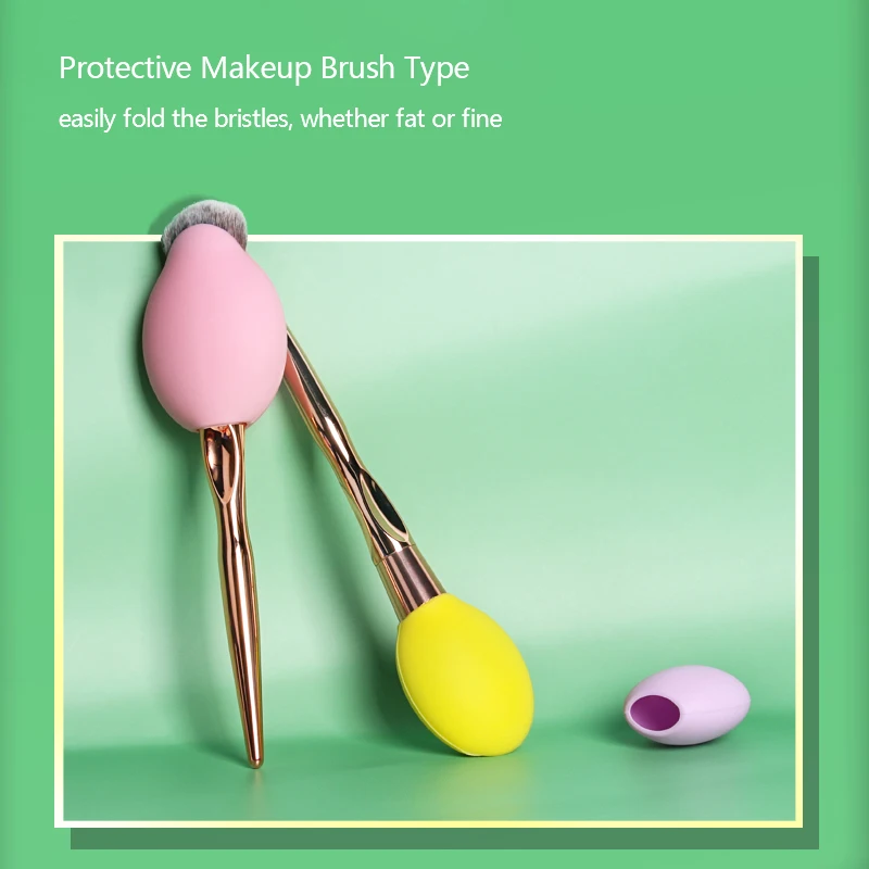 Силиконовый держатель для кистей макияжа защита от пыли 3 шт.