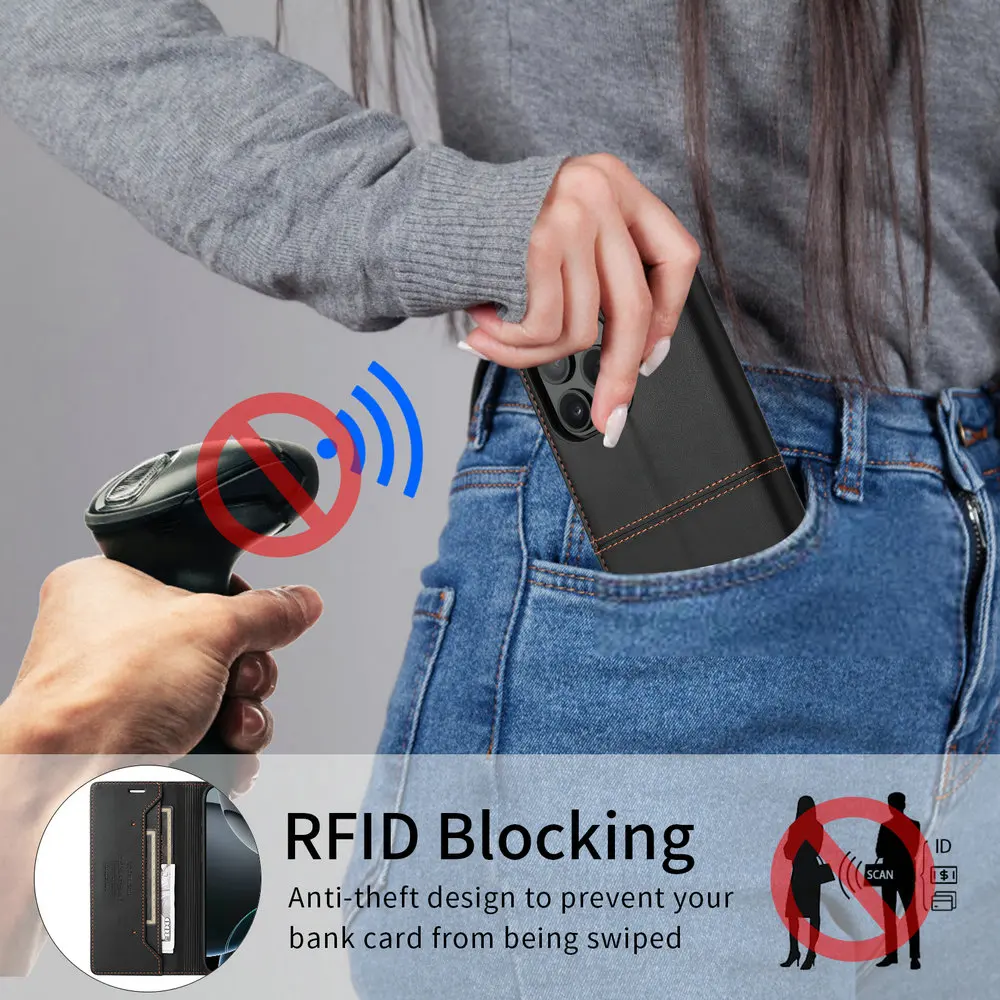 Фото Для Xiaomi 14T Pro 13T 12T 11T 11 Lite NE 5G Премиум флип-чехол RFID 360 Protect Book Funda Mi 11Lite 11 T 14 T14 T13 Чехол для телефона №4