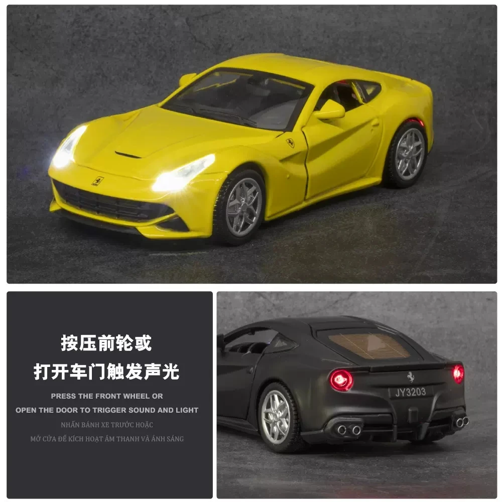 1:32 литая Миниатюрная модель суперавтомобиля из сплава Ferrari F12 задняя фотография