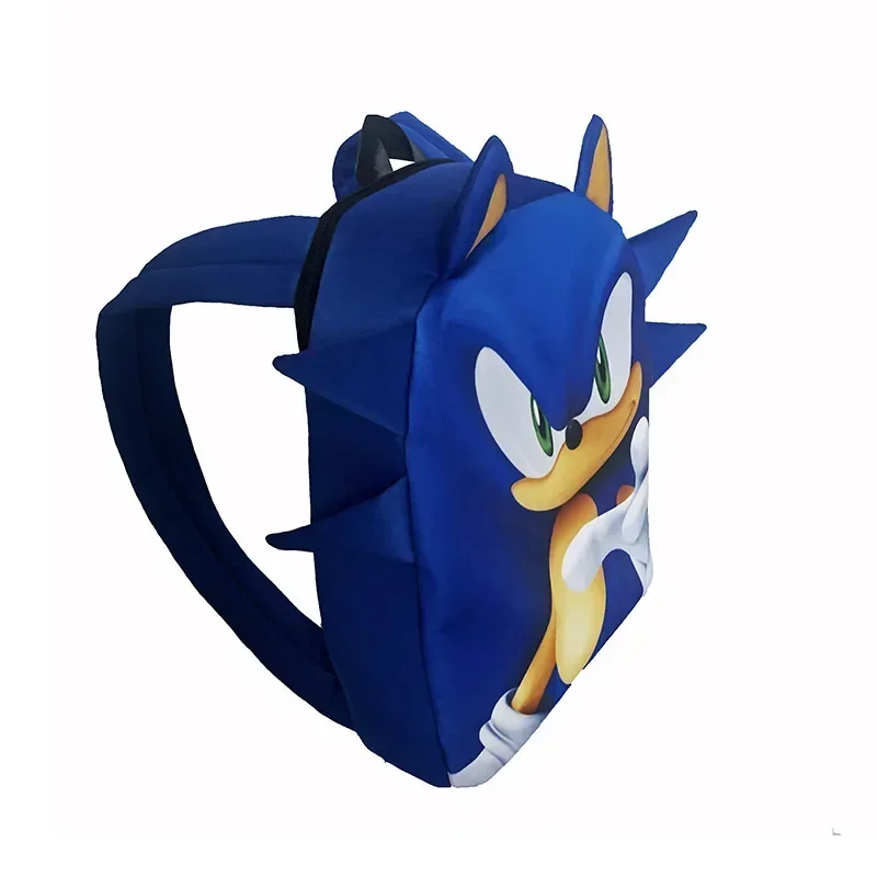 Фото Школьная сумка Sonic 23 см для мальчиков и девочек, рюкзак с героями мультфильмов, спортивные сумки для книг на открытом воздухе, детские и женские сумки, подарок на Рождество, день рождения, школьные принадлежности №4