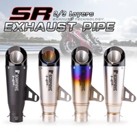 51mm 61mm modified motorcycle carbon fiber exhaust muffler for yzf r6 r3 mt03 mt15 zx6r z400 z900 mt09 xsr900 gsxr150 cbr650r