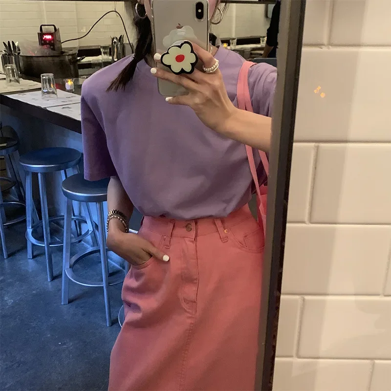 

Женская Модальная футболка с рукавом летучая мышь, Повседневная Однотонная рубашка большого размера, серого цвета, новинка на весну и лето