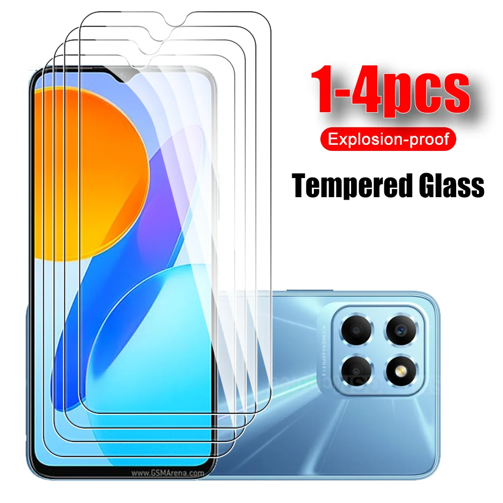 

1-4pcs 9H Tempered Glass For Honor X8 X7 X9 5G Screen Protector For Honer HonorX8 HonorX7 Honorx9 Xonor X 7 8 9 4G Phone HD Film