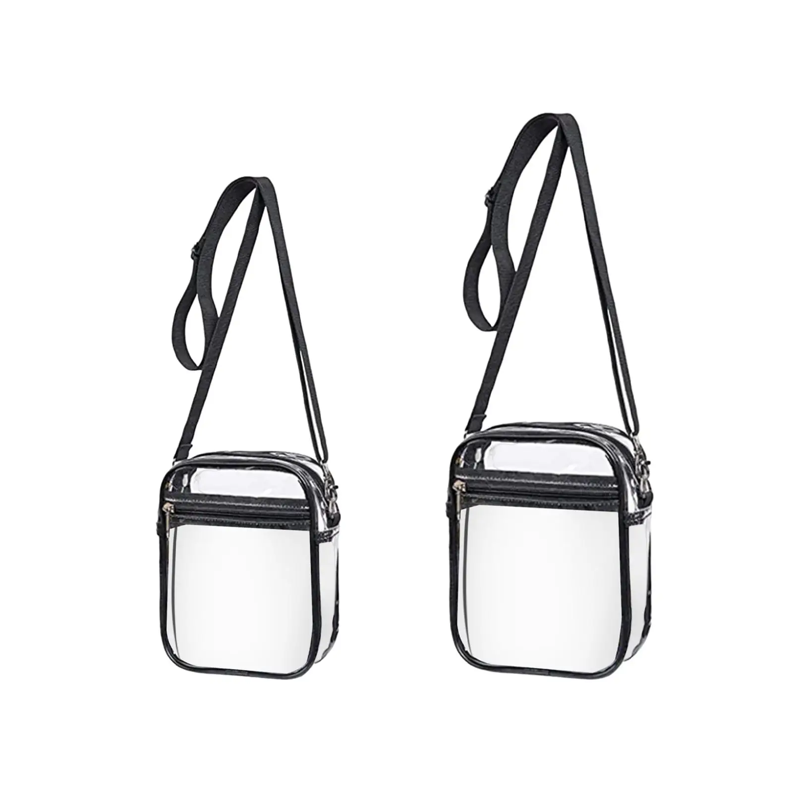 

Transparent Bag Crossbody Bag Waterproof Jelly Bags Purse PVC See Through for Stadium Airport Security Check Travel Beach