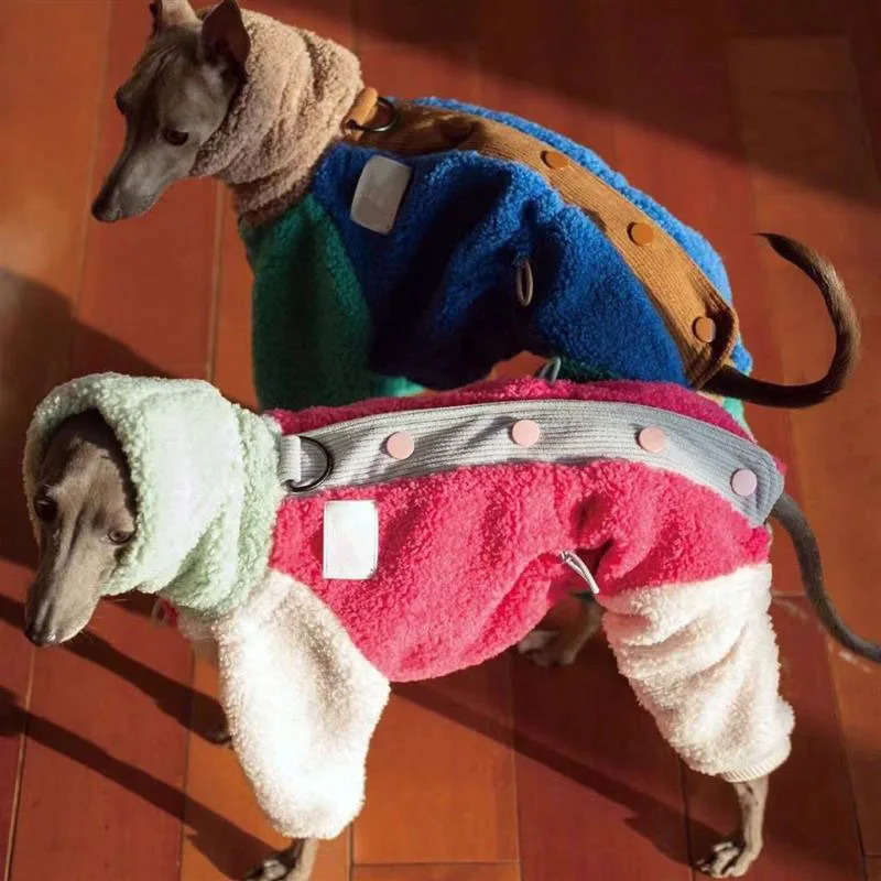 

Dog winter winter warm-up double-sided wool four-legged coat with wool insulation greyhound Whitby Belington Terrier