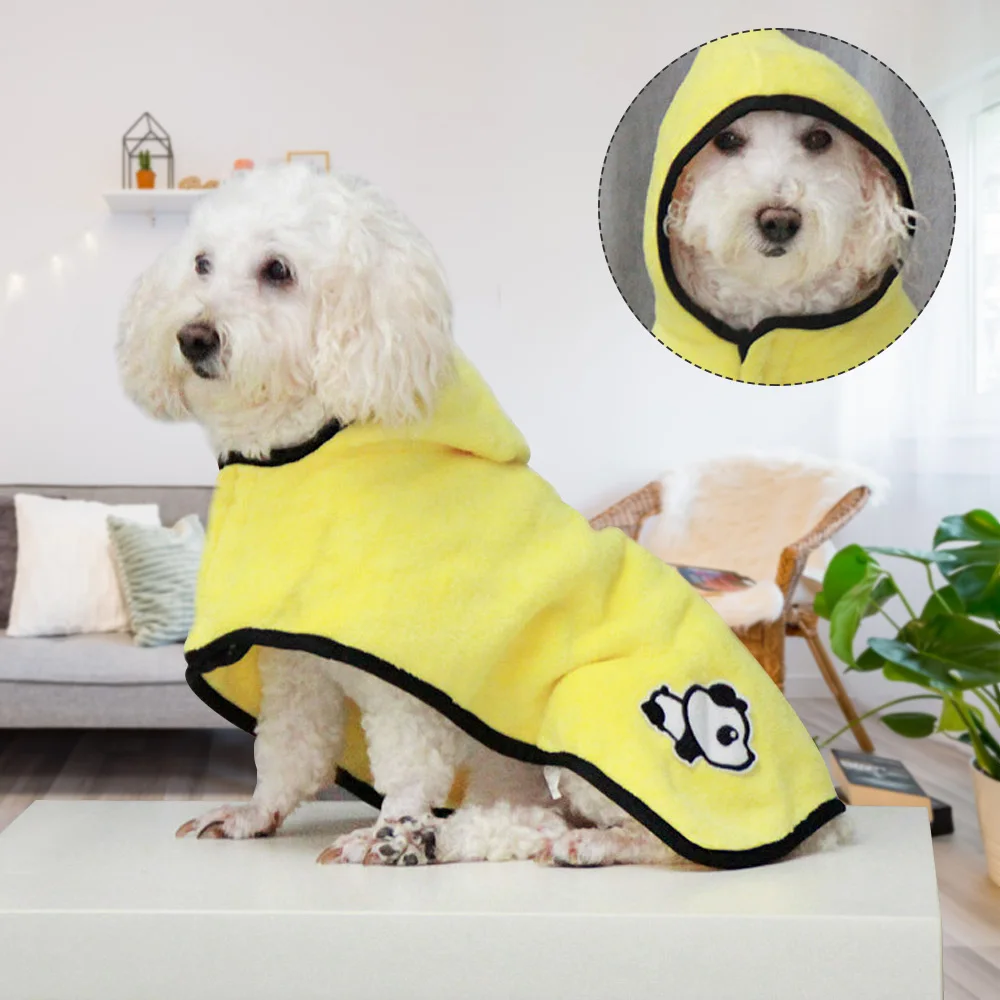 

Dog Bathrobe Towel Bath Robe Pet Drying Coat Thick Absorbent Towel for Large Medium Small Dogs Super Fast Dry Soft Adjustable