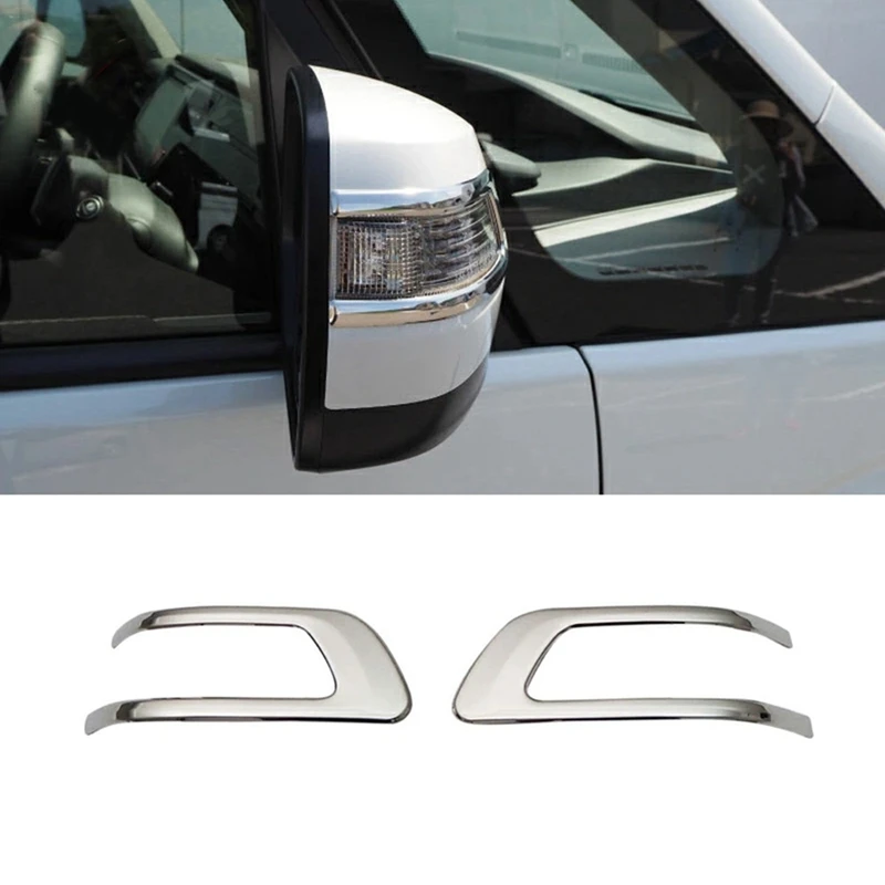 1Pair ABS Chrome Side Rearview Mirror Strip Cover Trims Sticker For Honda Stepwgn Spada