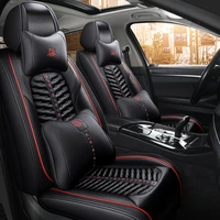 full set with waterproof leather airbag compatible automotive vehicle cushion cover leather car seat cover full set universal