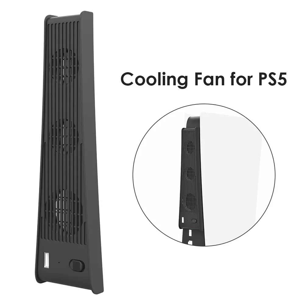 

PS5 USB Cooler with 3 Cooling Fans for PlayStation 5 PS5 Digital Edition Ultra HD Game Console Accessories Heat Sink