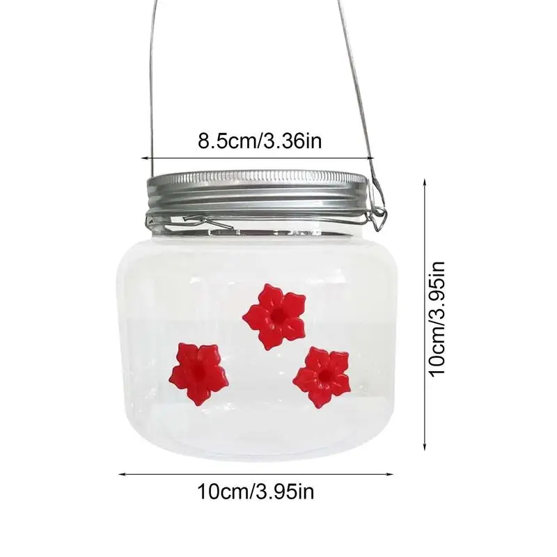 Баночка Mason кормушка для колибри подвесная птиц с 3 цветами отверстиями кормления