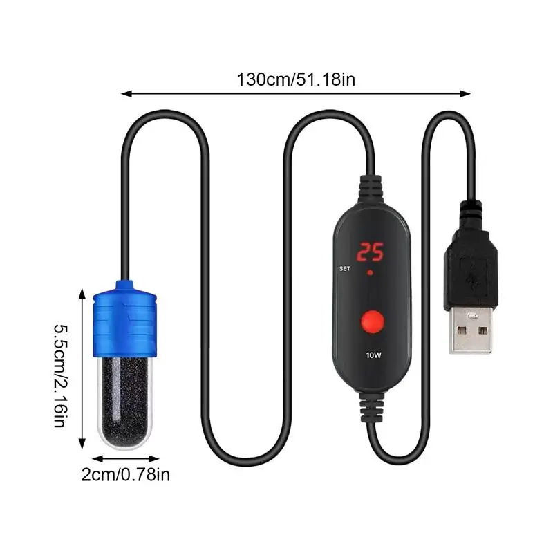 Мини-нагреватель для резервуара с зарядкой от USB 5 Вт