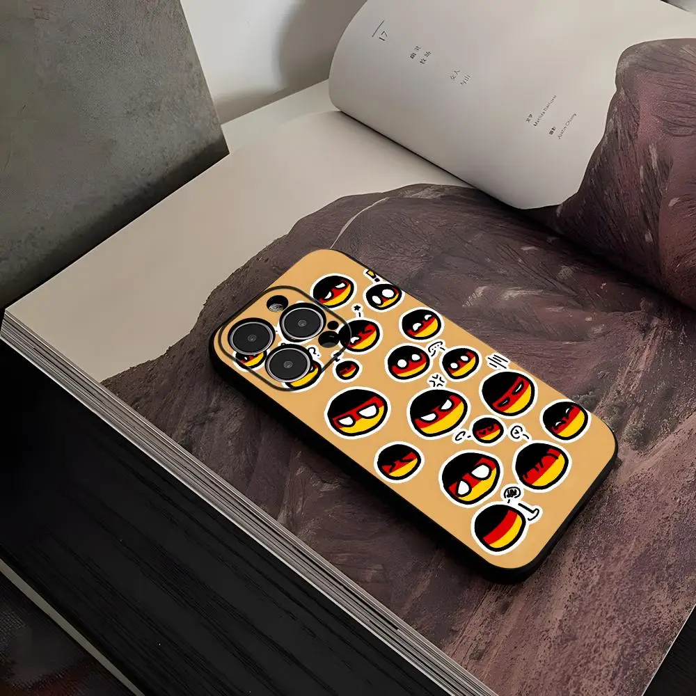Фото Чехол для телефона Polandball для iPhone 17 16 15 14 13 12 11 Plus Mini Pro Max, мягкий черный ударопрочный чехол. №2
