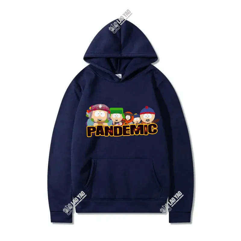 

Толстовка с капюшоном для женщин и мужчин, милый свитшот в стиле аниме S-Southes Park, винтажный пуловер с мультипликационным принтом, весна-осень