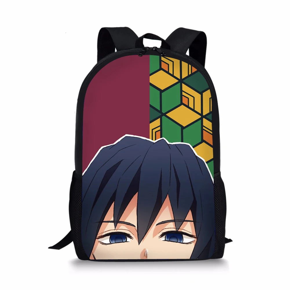 Demon Slayer Anime Print Backpack Portable Casual Outdoor Travel Children's Knapsack Durable Large Capacity School Bags for Girl