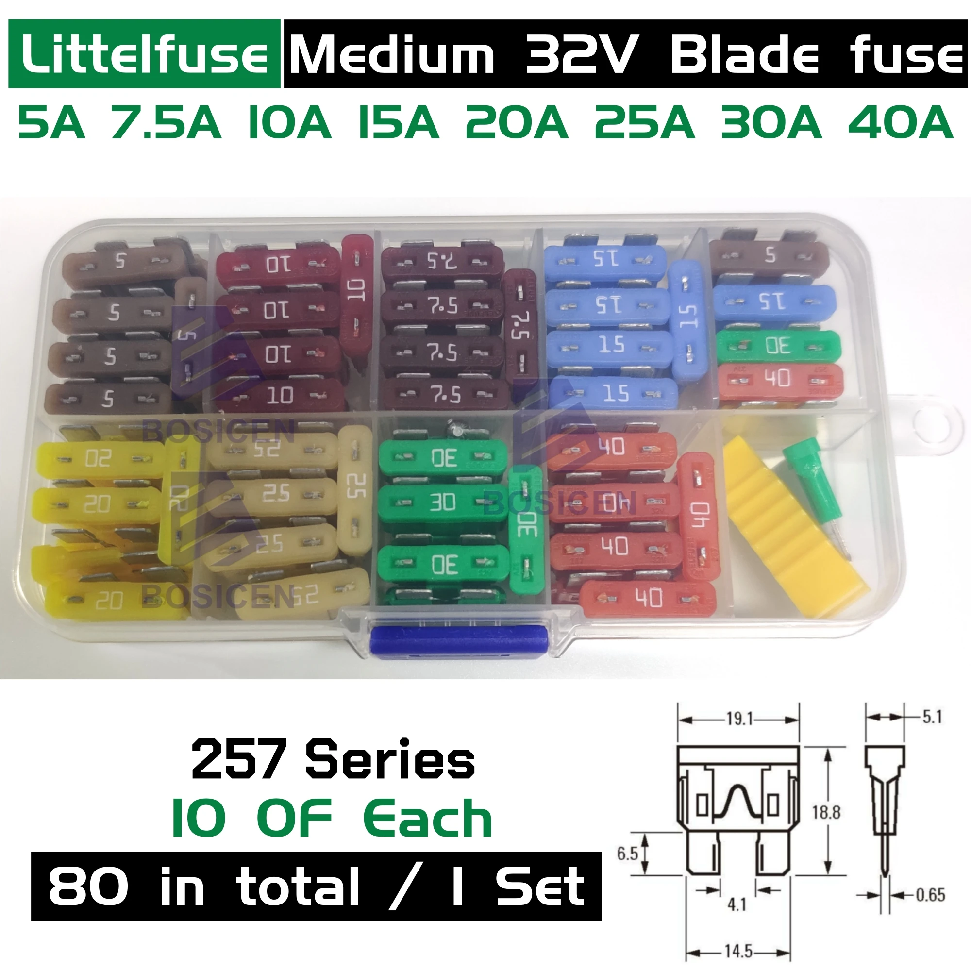 

Littelfuse LF 32V набор предохранителей ATO