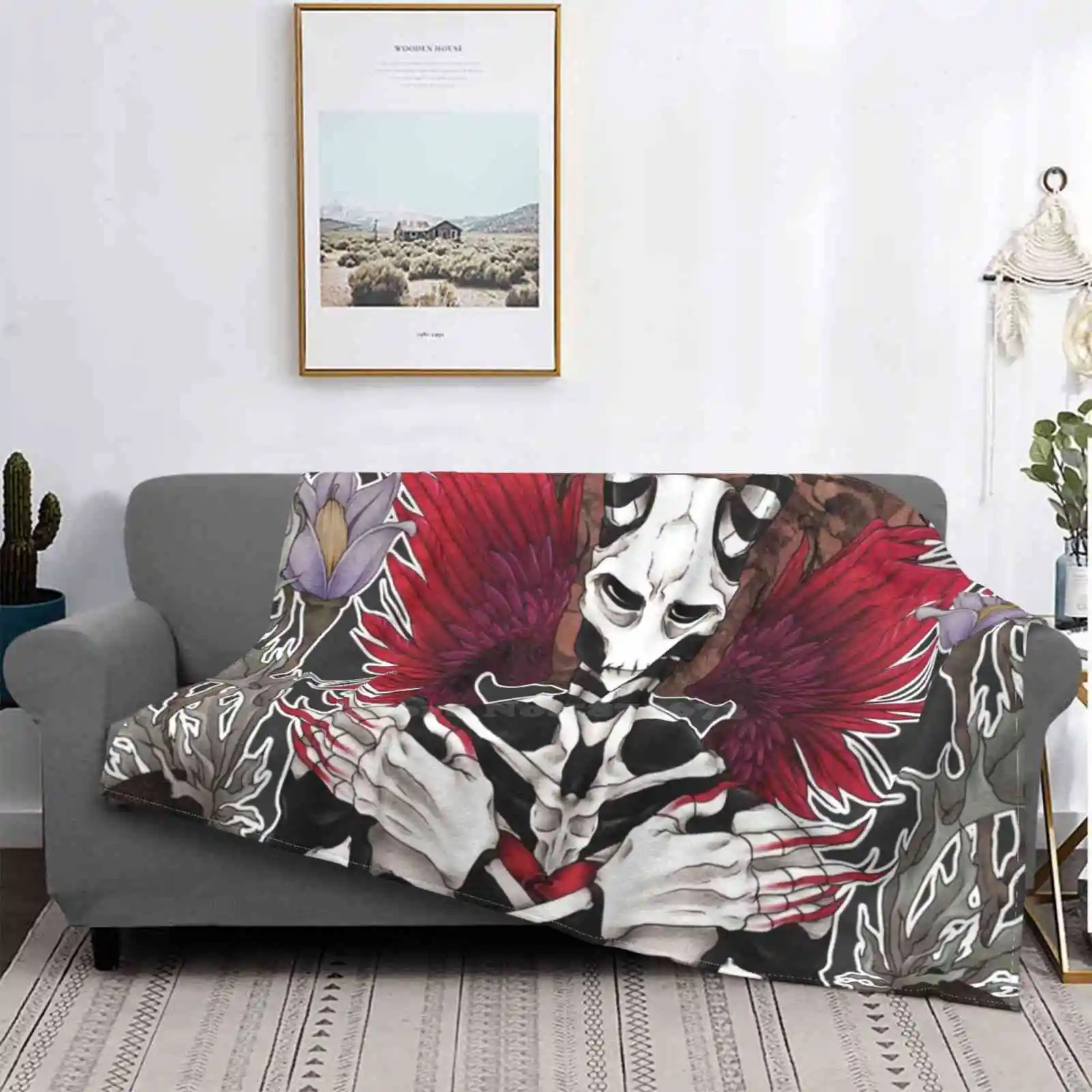 

Ot The Reaper Super Warm Soft Blankets Throw On Sofa/Bed/Travel Reaper Grim Reaper Spooky Scary Halloween Spirit Spirit Guide