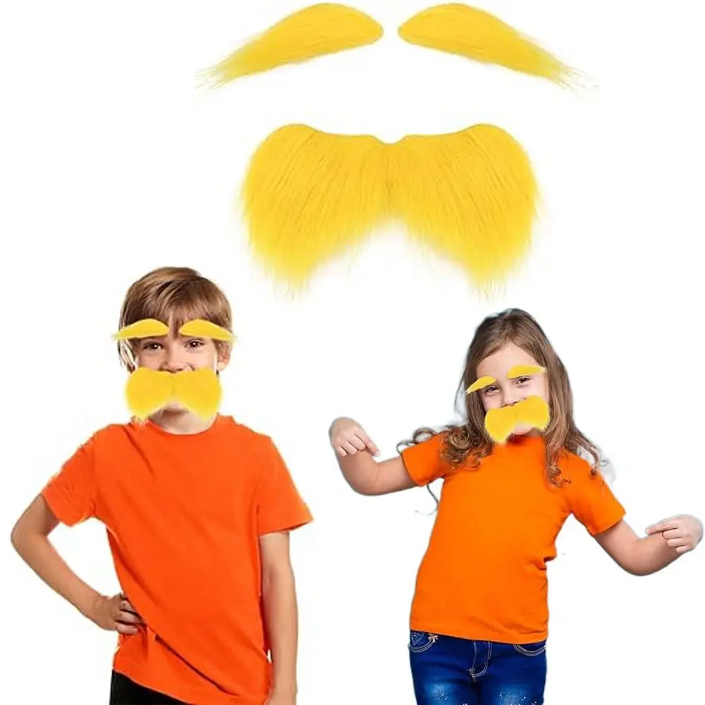 Желтые усы искусственные бриллианты имитация девушек эльф аксессуар для платья