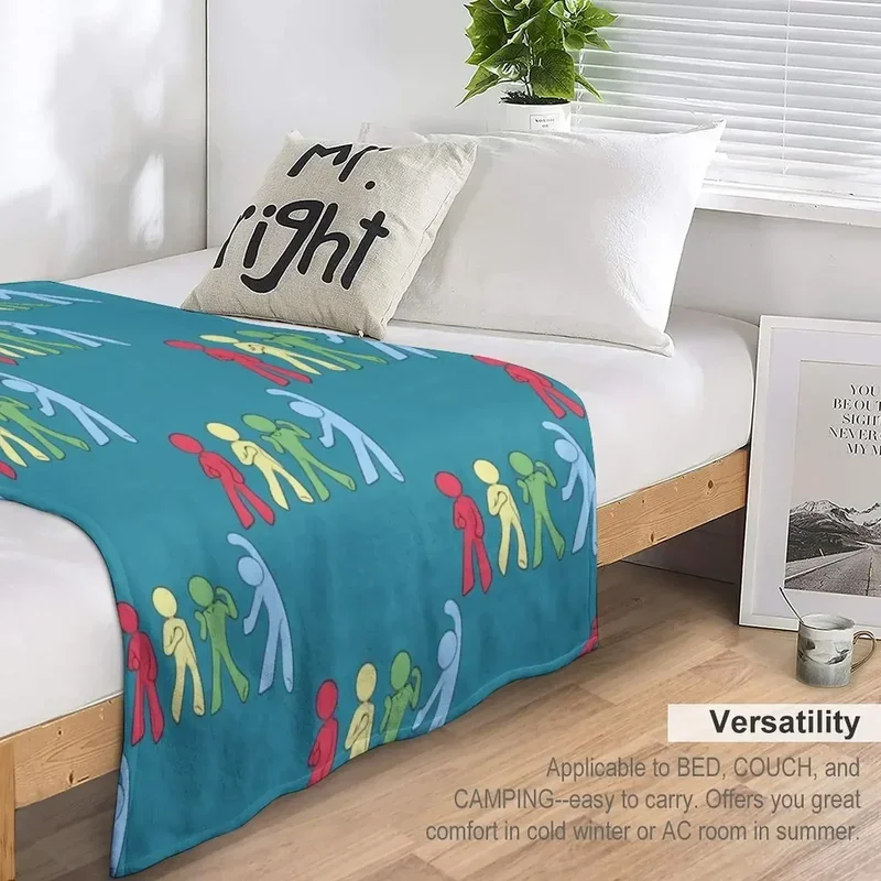 Игровое одеяло Alan Becker для пикника дивана кровати