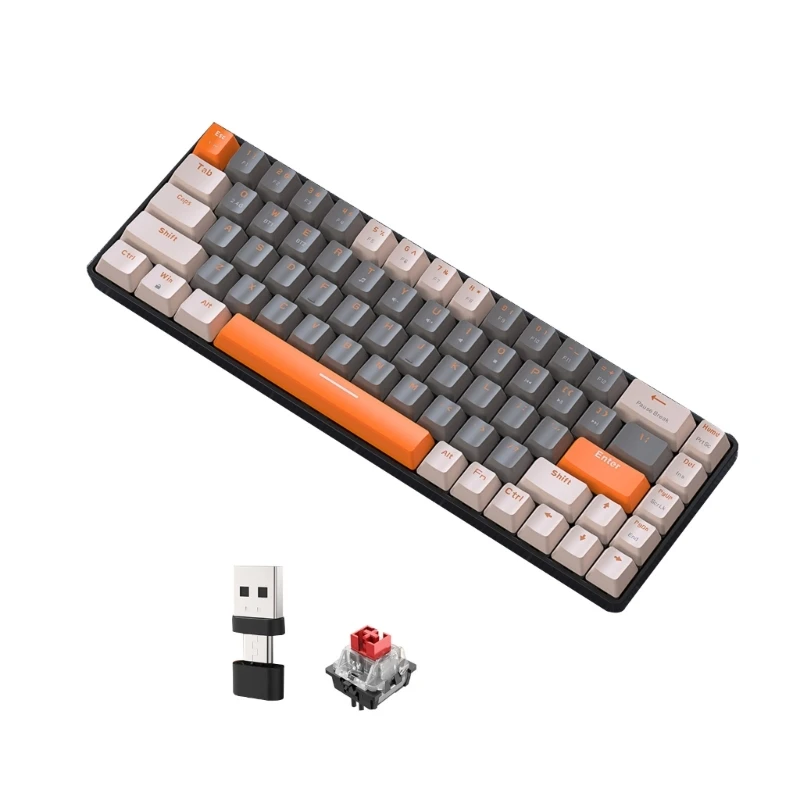 

K68 Keyboard Gaming Mechanical Keyboard 2.4G Wireless Keypad Bluetooth-compatible USB+Type-C Keyboards Gamer Keyboard